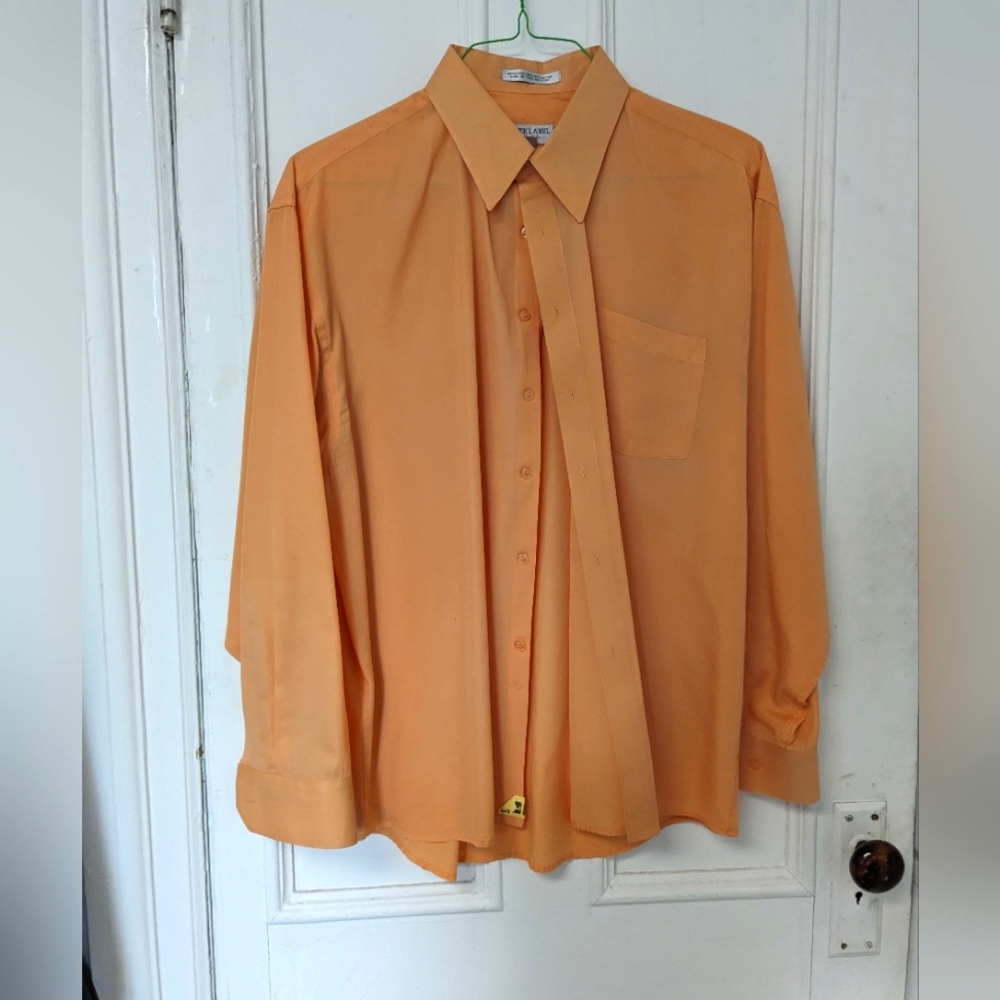 Men's apricot XXL button down dress shirt